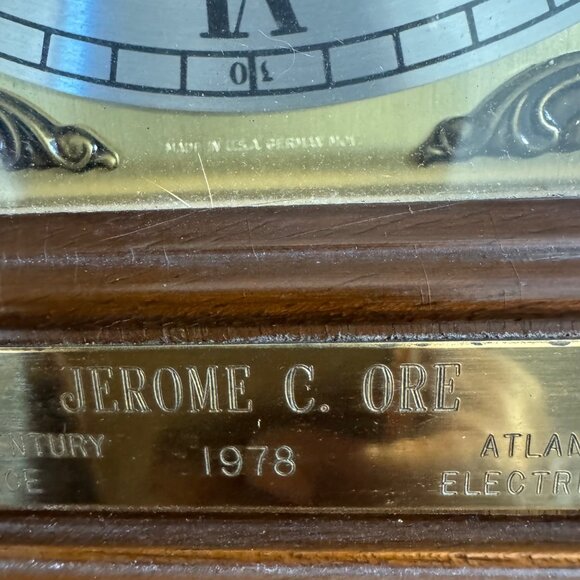 Vintage 1978 Jerome C. Ore Seth Thomas  Clock  Brass Movement & Roman Numerals - Picture 2 of 10